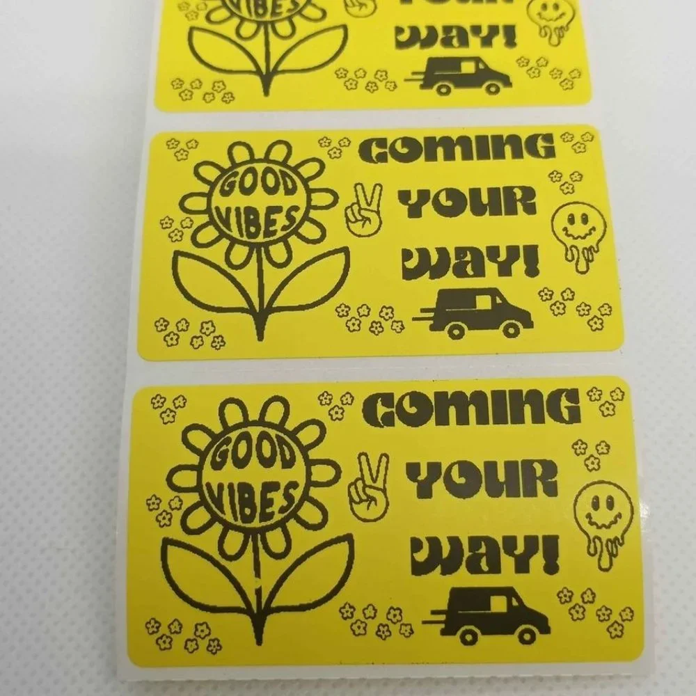 💙100 Good Vibes- Shipping Labels Thermal Packaging Stickers 2.25